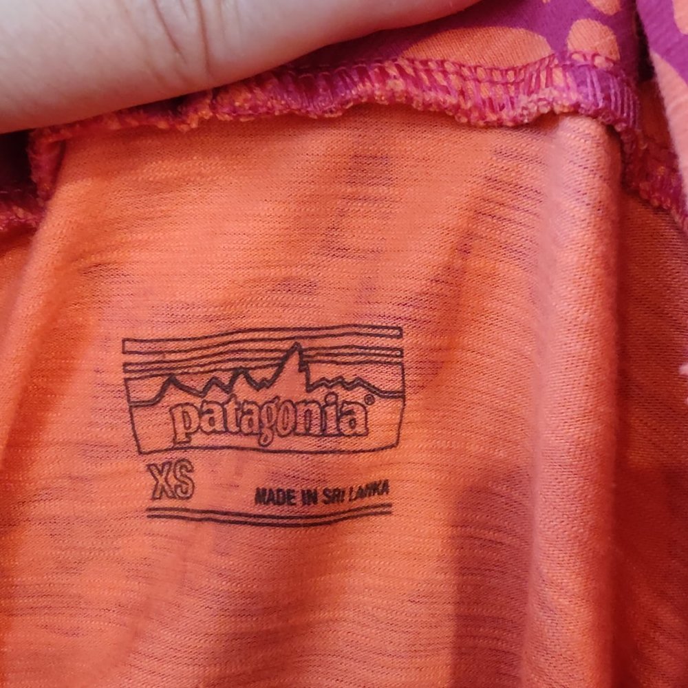 Patagonia Amber Dawn Dress Size XS Floral A-Line Cross Back Organic Cotton Pink - Picture 3 of 4